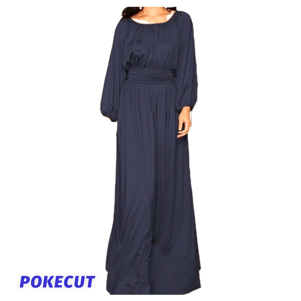Maxi Dress Gown Long Navy Blue
